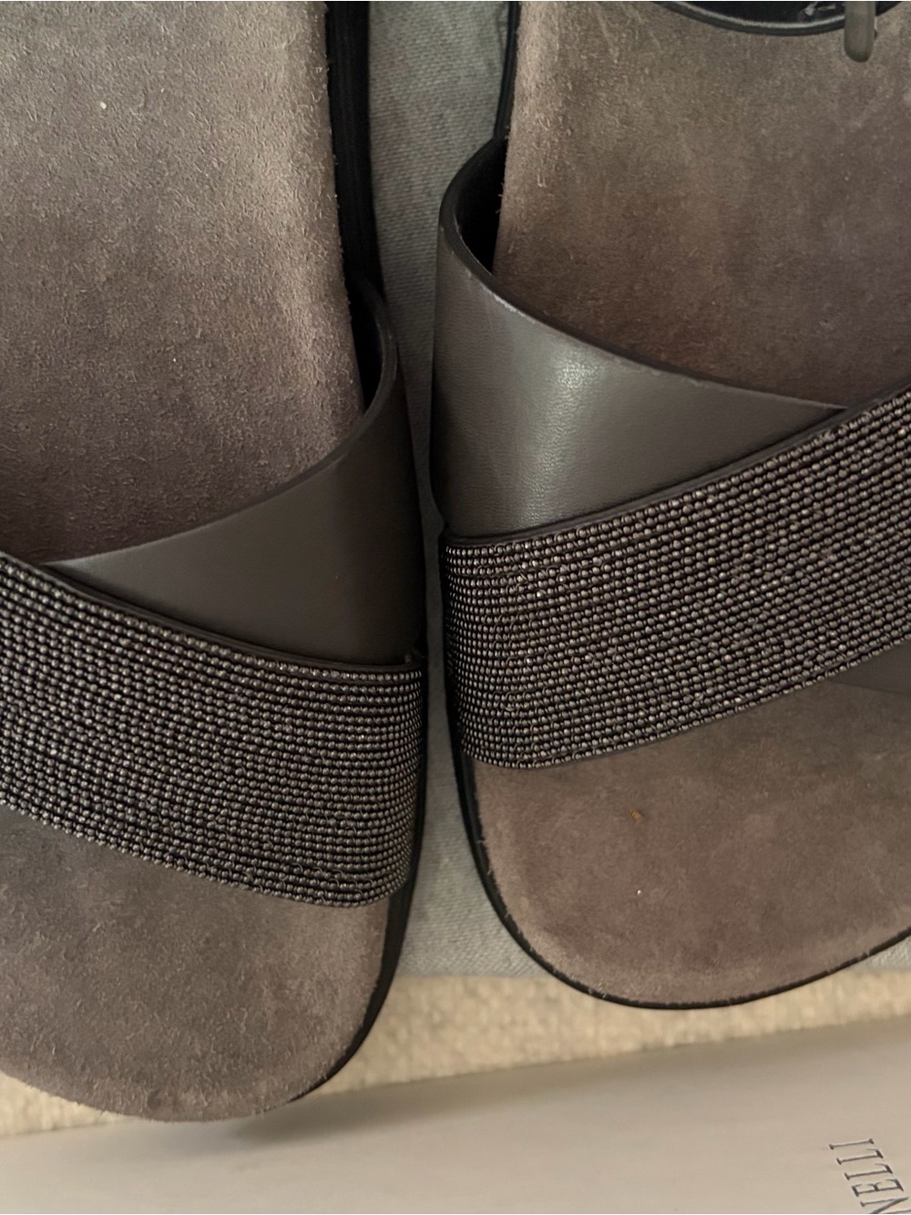 Brunello Cucinelli women’s black Leather Strap Sandals - Picture 4 of 6